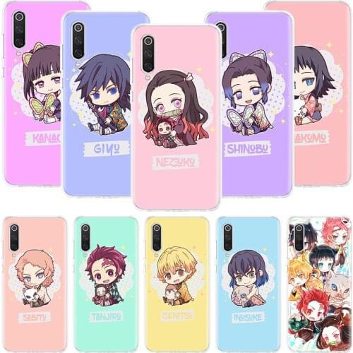 Demon Slayer Kimetsu No Yaiba Cute Phone Case For Xiaomi Redmi Note 10 9 8 Pro 9S 8 8T 7 6 5 6A 7A 8A 9A 9C 4X S2 K20 K30 Art Co