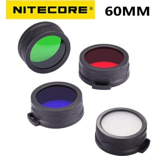 Nitecore Colour Filter(60mm) NFR60 NFB60 NFG60 NFD60 suitable for EA8 TM15 flashlight with head of 60mm