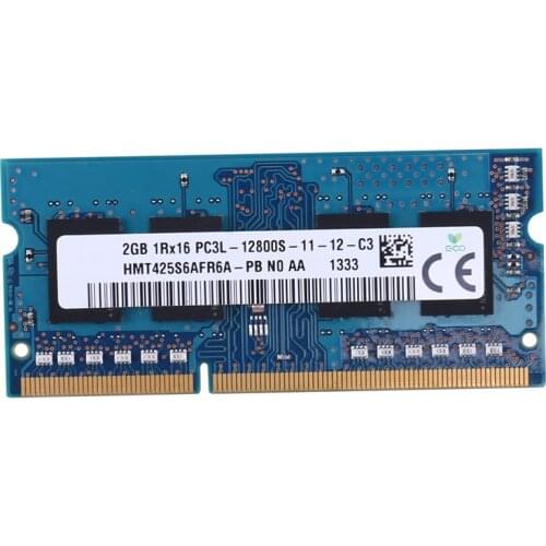 DDR3 2GB Laptop Memory Ram 1RX16 PC3L-12800S 1600Mhz 204Pin 1.35V High Performance Notebook RAM