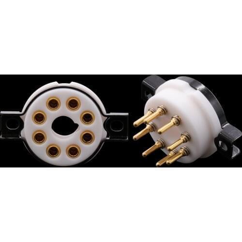 EIZZ High End 8pin Octal PTFE Tube Socket Valve Base for EL34 KT88 5AR4 6L6 6550 6V6 Vintage Hifi Audio Tube Amplifier DIY