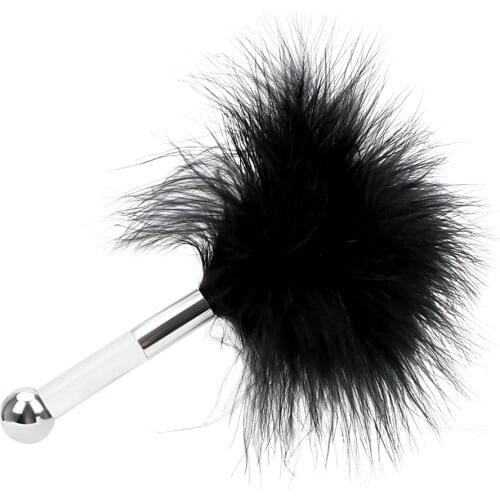 Flirting Stick with Feather Tail Sex Toys for Women Couple Anal Plug Adult Games Mini Steel Ball G-spot Climax Butt Plug