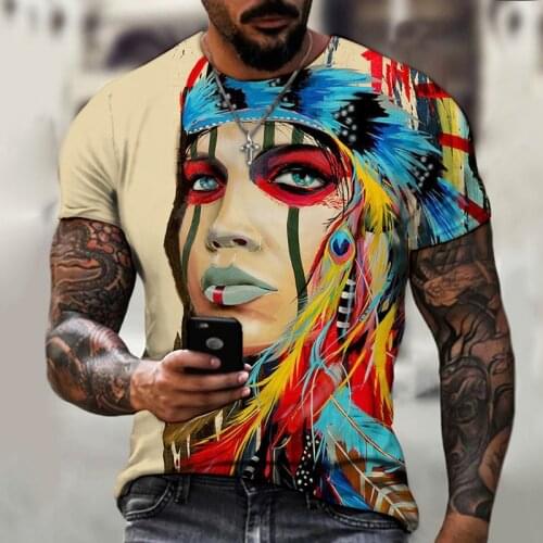 New style hot sale in 2021 3D mens T-shirt gentleman style design short sleeves summer fashion Abstract series handsome man