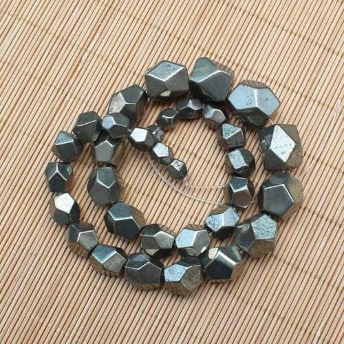 Natural Pyrite Freeform Faceted Gradua Beads 7-17mm 15inch,For DIY Jewelry Making !We provide mixed wholesale for all items