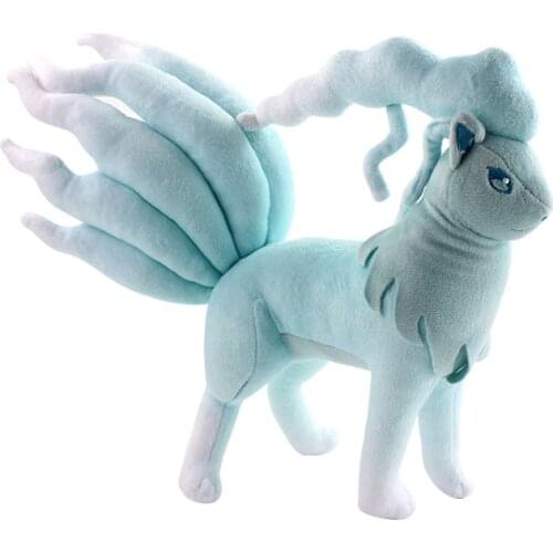 30cm Anime Pokemon Ice Ninetales Standing Posture Plush Toy Soft Stuffed Animals Cartoon Doll For Children Birthday Gift
