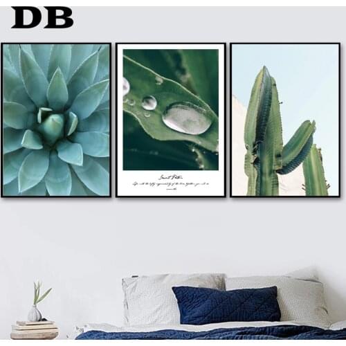 Cactus Agave Flower Nordic Posters And Prints Wall Art Canvas Painting Canvas Art Print Wall Pictures For Living Room Home Decor