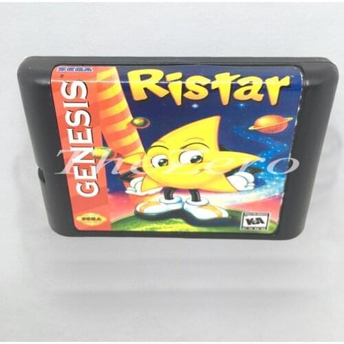 Ristar EU/JAP Shell for 16 bit Game Card for Genesis System for Sega Mega Drive