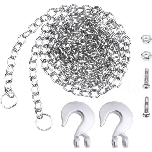 100mm / 39" Scale Metal Chain with Hooks for RC Rock Crawler Traxxas TRX4 SCX10 RC4WD D90 Redcat Racing Everest Gen7 Pro HSP RGT