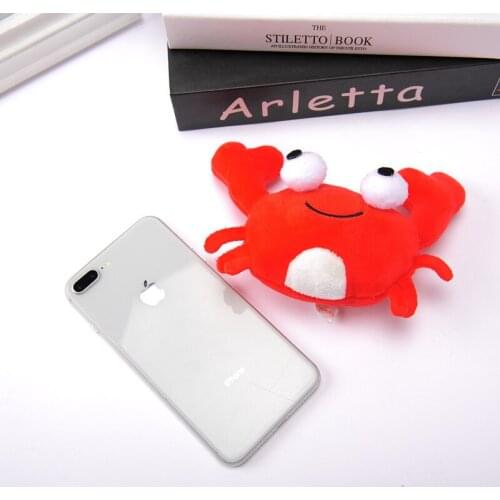 Cute Plush Toy Red Cartoon Crab stuffed Pendant Simulation sea animal pendant for girls M148