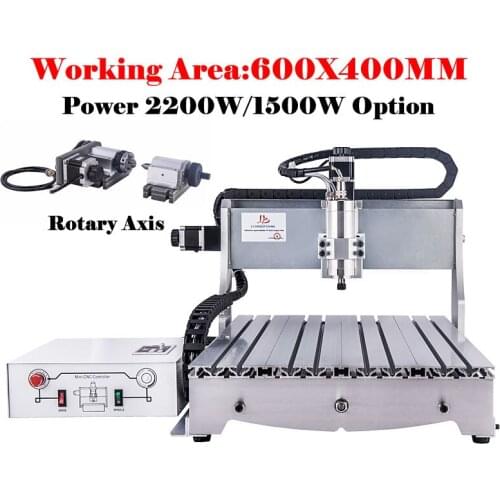 Diy Mini CNC 6040Z 2200W 4 Axis USB Port Wood Metal Router Engraving Milling Machine for Aluminum Engraver Ball Screw Kit