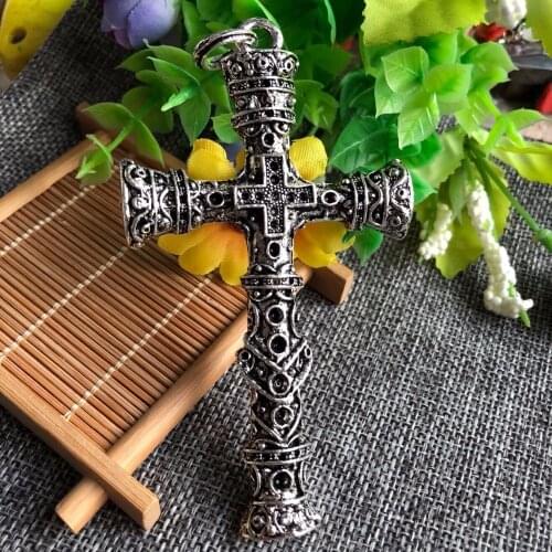 3pcs/pack huge cross pendant alloy religious cross pandant / antique silver cross/ crucifix special offer