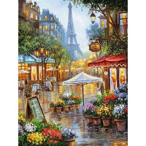 Landscape Building Scenery 14CT Cross Stitch Full Kit Embroidery Handiwork Craft Handmade Sewing Counted Package Design Hot Sale