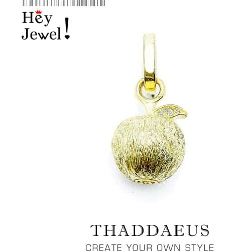 Pendant Apple Gold,2021 Summer Brand New FineLove Jewelry Europe Bijoux 925 Sterling Silver Accessories Exquisite Gift For Woman