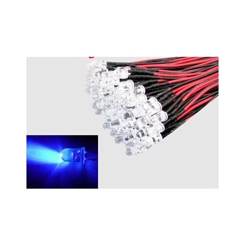 20 PCS LED 3mm Pre-Wired White Red Blue Green Yellow White RGB Pre wired 12V DC Light Bulb led lamp F3 Emitting Diodes DIY