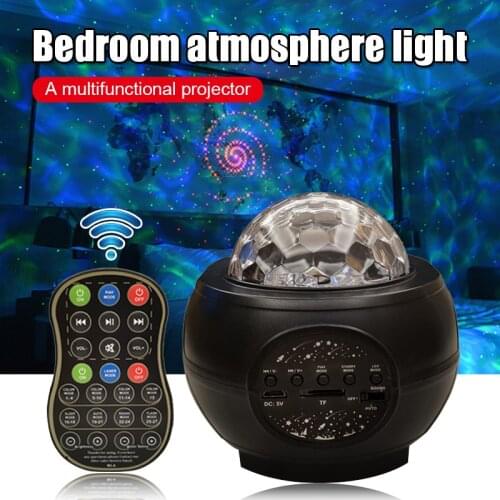 Star Light Projector Ocean Wave Projector with Bluetooth Music Speaker For Bedroom Party Home Night Light GK99