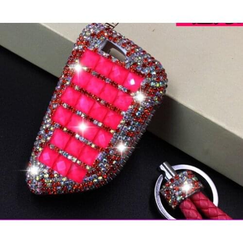 Luxury Car Key Case Cover Holder Keychain Shell Bag Diamond Decoration Remote Key for BMW 2 7 series X1 X5 X6 X5M X6M Anti-Drop
