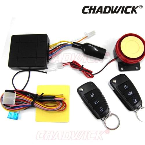 Flip key Motorcycle Motorbike Bike Anti-theft Security Alarm 2 Remote DC12V CHADWICK 8118 Engine starter stop turninglight flash