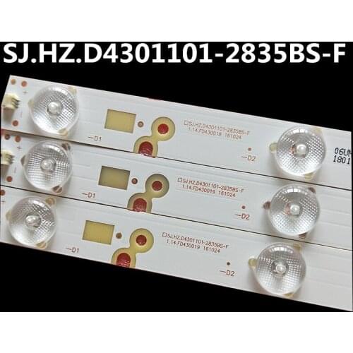 LED Backlight strip for SJ.HZ.D4301101-2835BS-F 1.14.FD430019 161024 4bars 11lamp