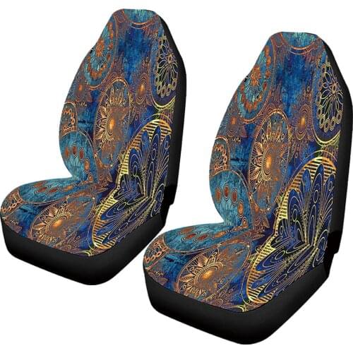 Universal Stripe Front Seat Covers Blanket Auto Seat Covers Bohemian Style Car Seat Cover For VW peugeot 206 207 307 308 2008