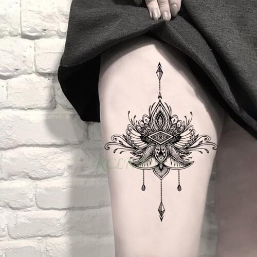 Waterproof Temporary Tattoo Sticker flower diamond arrow geometry fake tatto flash tatoo large art tattoos for girl women men
