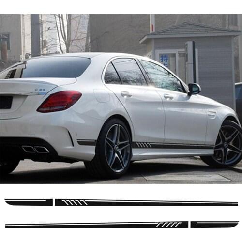 Edition 507 Sport Racing Door Side Stripe Skirt Decal Stickers for Mercedes Benz C Class W204 C180 C200 C300 C320 C350 C63 AMG
