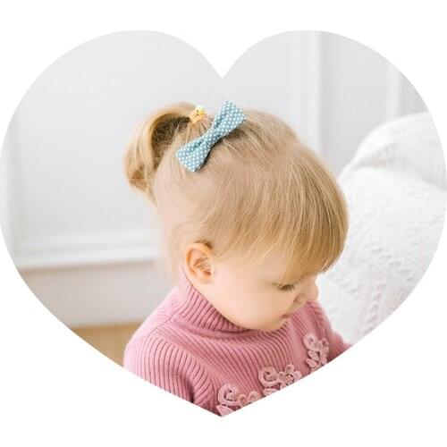 Cute Star Print Bow Hair Clips For Girls Cotton Fabric Bowknot Hairpins Headwear Customized Barrettes Baby Hair Accessories