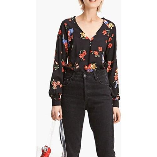 2019 Promotion Rushed Plus Size Zanzea Blusa Single Y2019 Spring Note Printing Ma'am Shirt Easy Edition Sleeve Fund Smock Woman