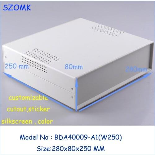 1pcs)280x80x250mm electronic project box extrusion enclosure housing electronic box steel iron housing project case