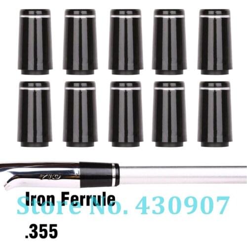 10/20/50/100pcs Tip Size .355 Custom Black Plastic with One Silver Trim Ring Golf Ferrules For Taper Tip Iron Wedge