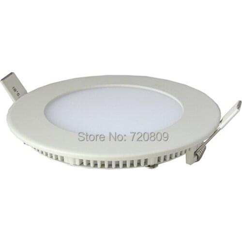 10pcs/lot 6w LED Panel Light White Round Ceiling light AC85-265v Pure/Warm White