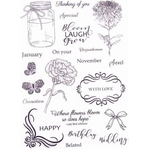 15*21CM Hot selling Wishing bottle transparent seal clear stamp silicone seal roller stamp DIY scrapbook album / card production