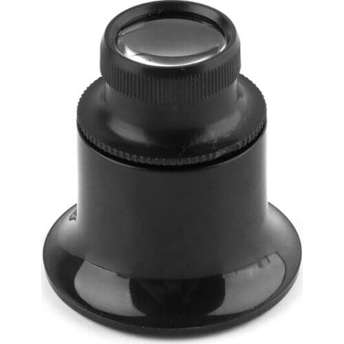 20X Jeweler Watch Magnifier Tool Monocular Magnifying Glass Loupe Lens Black T5UC