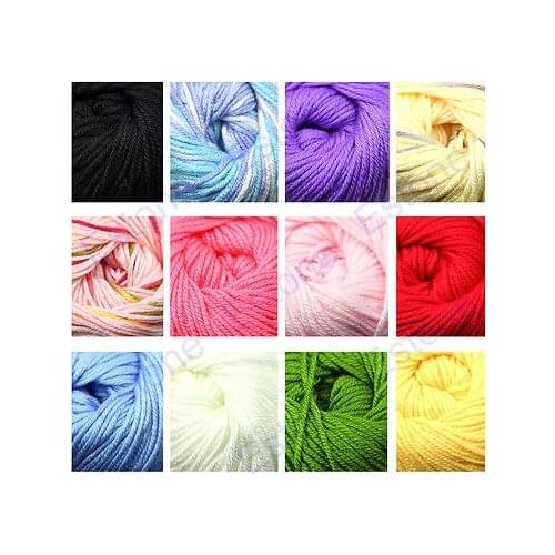 3 Skeins/lot 50g Milk Fiber Cotton Silk Baby Warm Knitting Yarn Hot