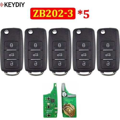 5Pcs/Lot KEYDIY New Type ZB202 KD ZB202-3 202AJ Multi-functional ZB Remote Smart Car Key for KD-X2 Fit for More than 2000 Models