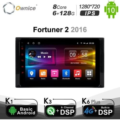 6G+128G Ownice 8 Core Car DVD Radio Android 10.0 for Toyota Fortuner 2 2016 4G 360 Panorama DSP SPDIF GPS Navigation Multimedia