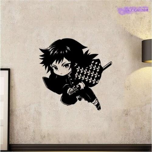 Demon Slayer Wall Decal Kimetsu no Yaiba Vinyl Tomioka Giyuu Wall Stickers Decal Decor Home Decoration Anime Car Sticker