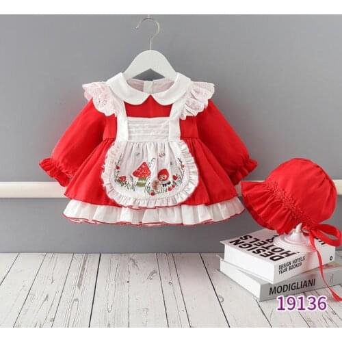 Baby Clothing Spanish Lolita Vintage Embroidery Turkey Ball Gown Birthday Party Easter Eid Princess Dress For Girls With Hat A36