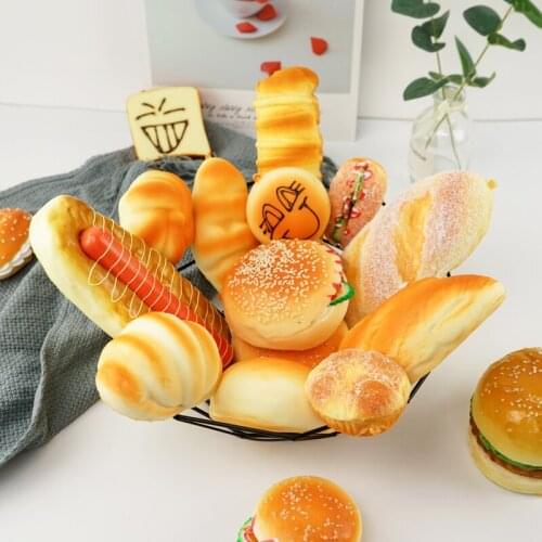 Simulation Sandwich Pineapple Bun Burgers Bread Model Photography Decoration Kitchen Furnishing Plastic Crafts Food Toys