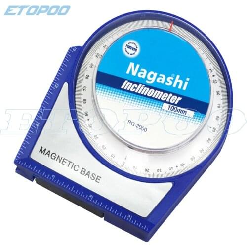100mm Inclinometer protractor tilt/level Meter with magnetic base Roofing Scaffolding Angle Finder Level Gauge Measure