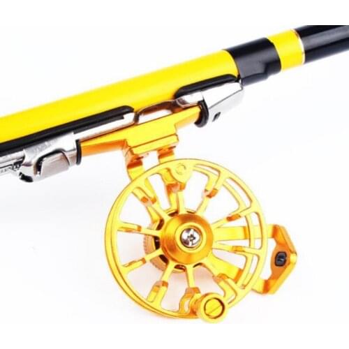 Fly Fishing Reel All Metal Front Hitting Raft Wheel Metal Wire Cup Rocker Arm Reel Front Hitting Rod Raft Fishing Rod Line Wheel