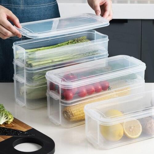 Fresh Box Refrigerator Food Storage Containers With Lid Kitchen Separate Freezer Seal Fruit Meat Fresh Box Organizer 2021