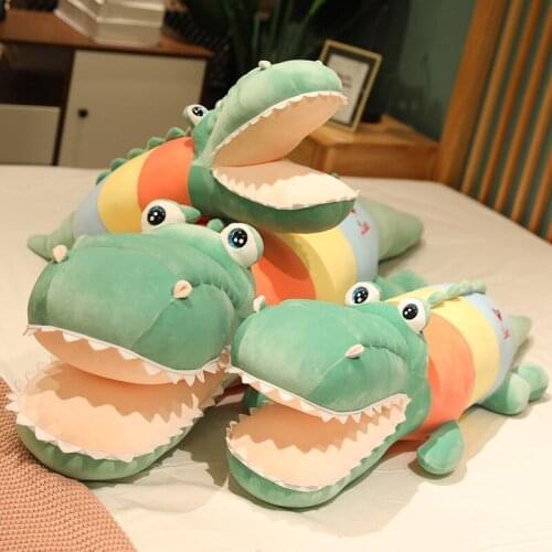 Hot Sale 1 PC Plush Colorful Crocodile New Fashion Long Cushion Baby Sleeping Dolls Home Decor For Kids New Year Present