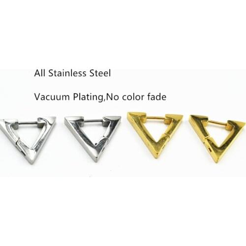 Lot50pcs Fashion Jewelry- PUNK EMO Men/Women Hoop Earrings Simple Ear Studs/Earring Stainless Steel Hoop Ring