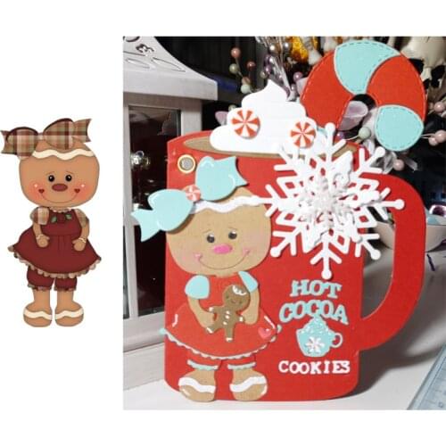 Ginger Girl new design christmas 2020 metal cutting dies stencils for decor Die Cut In Scrapbooking