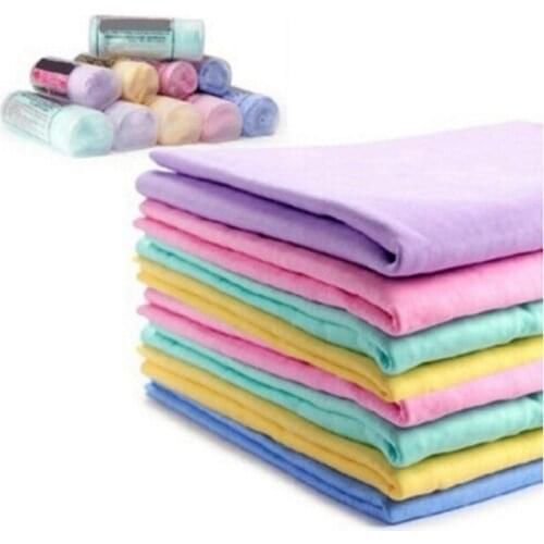 Random Color NewMagical Auto Care Suede PVA Deerskin Chamois Towels Car Cleaning Cham Towel Wash Cloth Sponge Super Absorbent