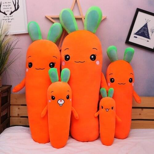 Zqswkl 65/85/105cm rabbit plush toy creative carrot doll soft children toys christmas birthday gift long pillow hugs stuffed toy