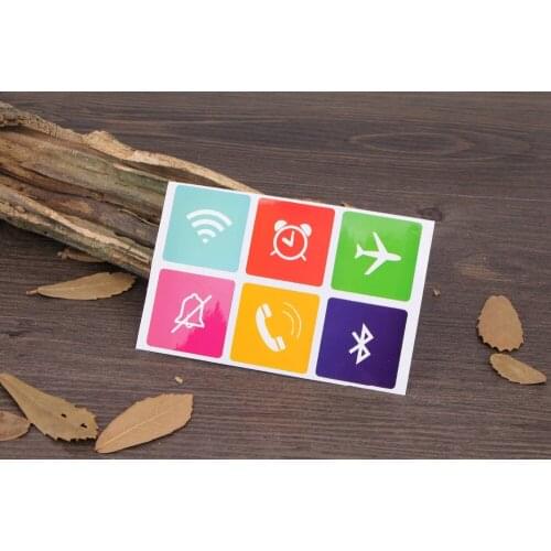 6 pcs/lot) NFC Smart Tags Stickers NDEF Ntag216 13.56mhz RFID Label Key Card for All NFC android Phone