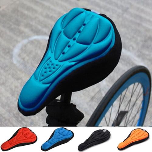 Ultra Soft MTB Mountain-bike Bicycle Saddle 3D Gel Pad Sponge Outdoor Breathable Cushion Cover Soft Cycling Bike Seat Mat 4Color