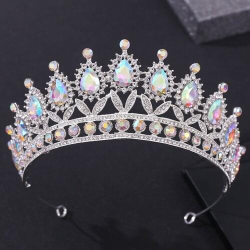 Gorgeous Pink Rhinestone Hair Band Queen Headdress and Crown Bride Hair Band Girl Ball Party Wedding Dress Hair Accessories