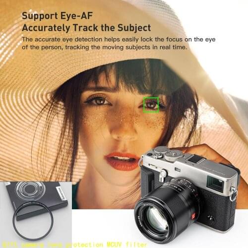 VILTROX 56mm F1.4STM is suitable for Sony Fuji micro single focus lens automatic mid distance camera lens