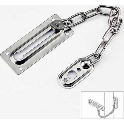 Sliding Door Lock Chrome Door Lock Chain Bolt Safety Chain Hotel Office Security Chain Gate Ca